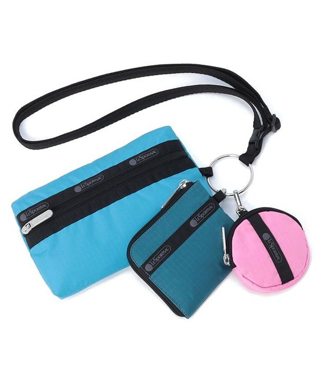 LeSportsac MULTI POUCH WRISTLET/ティール/ヴィヴィッド/フューシャ CB ティール/ヴィヴィッド/フューシャ CB