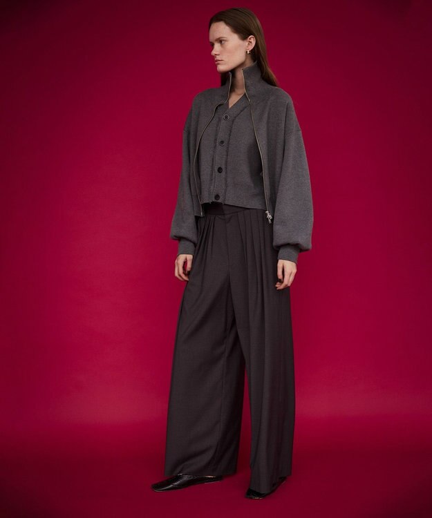 NAVE 【ReNAVE・洗える】スムースニット カーディガン グレー系