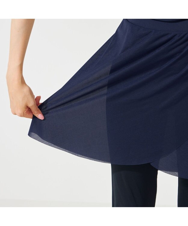 Chacott スカート付レギンス ネイビー