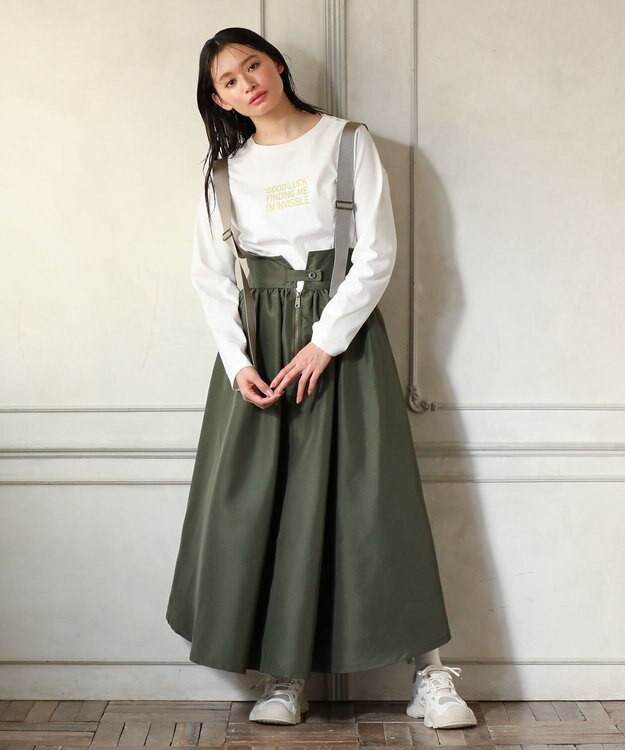 Green Parks ・ＤＯＵＢＬＥ　ＦＬＡＧＳ　サスペンダーミリタリースカ Khaki