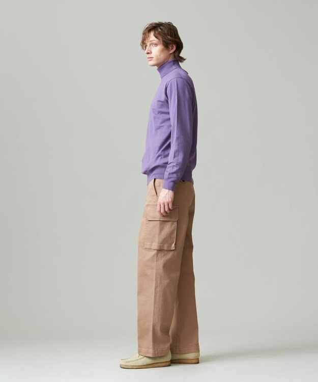 J.PRESS MEN 【ストレッチ性 / イージーケア】【FLEX YARN】タートルネックニット パープル系