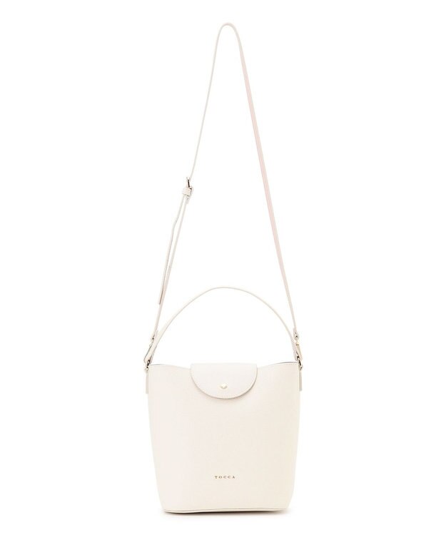 TOCCA PETAL SILHOUETTE LEATHER BAG  レザーバッグ アイボリー系