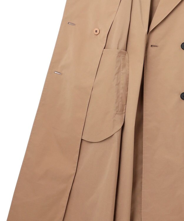 ICB 【撥水加工】 メモリーストレッチタフタ トレンチコート アンバーベージュ系