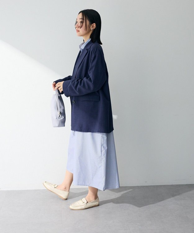 Green Parks オーバーサイズＷ釦ライトジャケット Navy