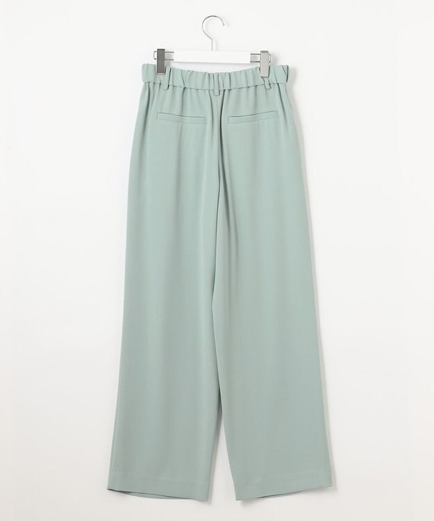 自由区 L 【セットアップ対応・洗える】トリアセジョーゼット  パンツ ライトグリーン系