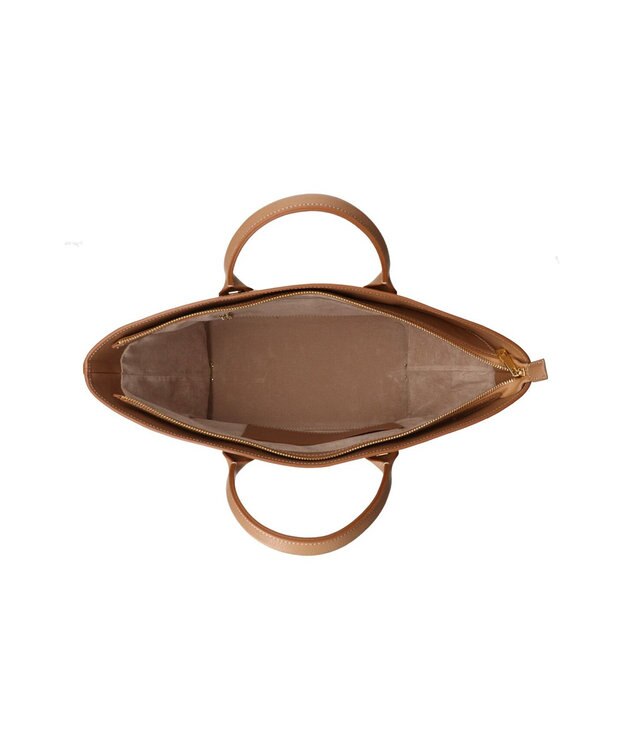 INTER-CHAUSSURES 【CHRISTIAN VILLA】ラージサイズレザーハンドバッグ オーク