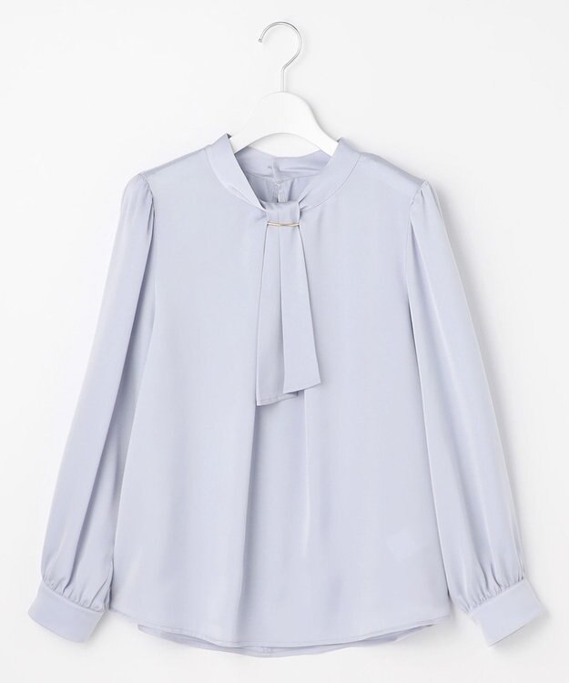 ANY SIS 【4WAY】長袖 ボウブラウス ライトブルー