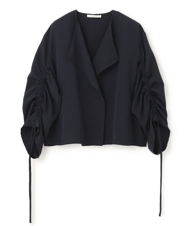 BEIGE， ZINNIA / ノーカラーブルゾン Navy