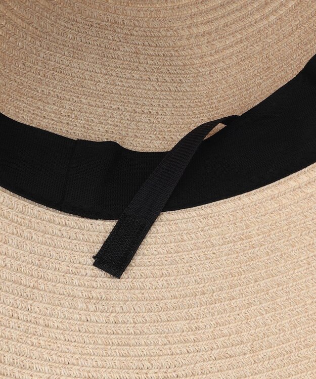 #Newans 【UVカット/洗える】〈花乃まりあさんコラボ〉リボン2本つきサマーハット ベージュ