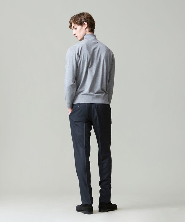 J.PRESS MEN 【ストレッチ性 / イージーケア】【FLEX YARN】タートルネックニット ライトグレー系