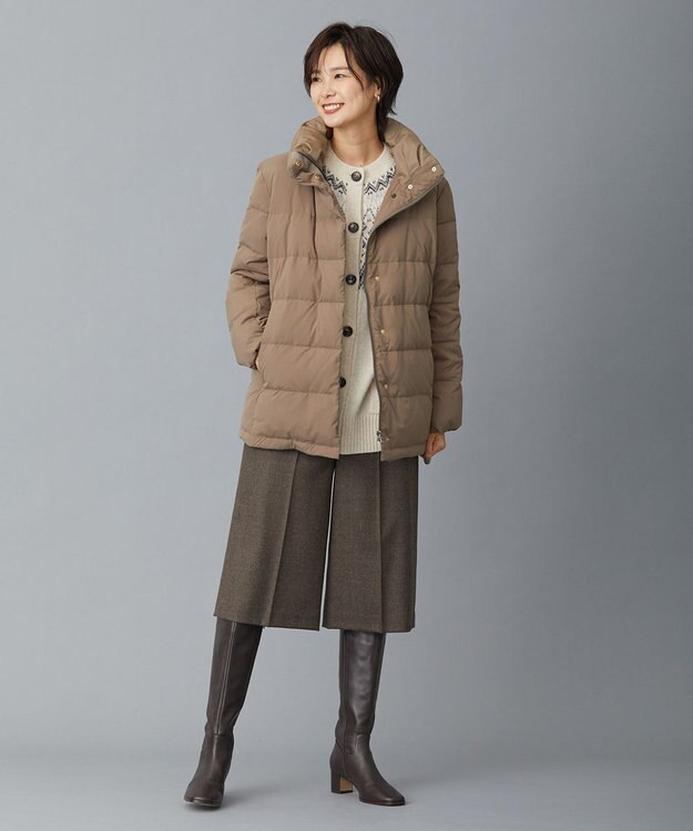 J.PRESS LADIES 【洗える】フラノハンドウォッシュ キュロット パンツ ダークブラウン系