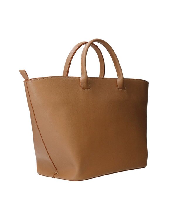 INTER-CHAUSSURES 【CHRISTIAN VILLA】ラージサイズレザーハンドバッグ オーク