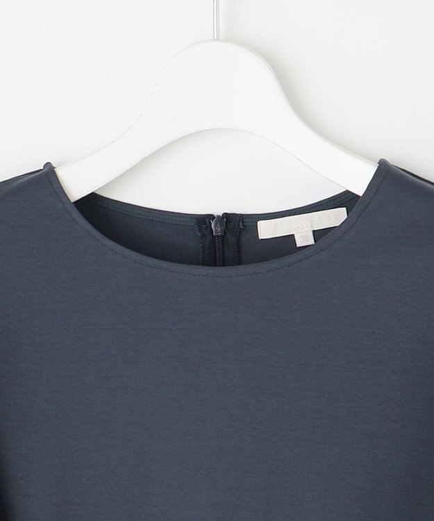 自由区 L 【カタログ掲載・洗える】エンブロイダリーコンビジャージ カットソー インク