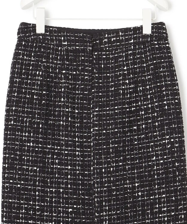 ICB 【セットアップ着用可能】ロービングツイード ナロースカート ブラック×オフホワイト系