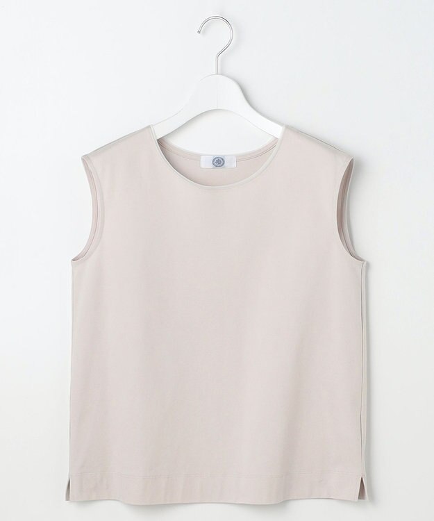J.PRESS LADIES S スムースジャージー ノースリーブ カットソー グレージュ系