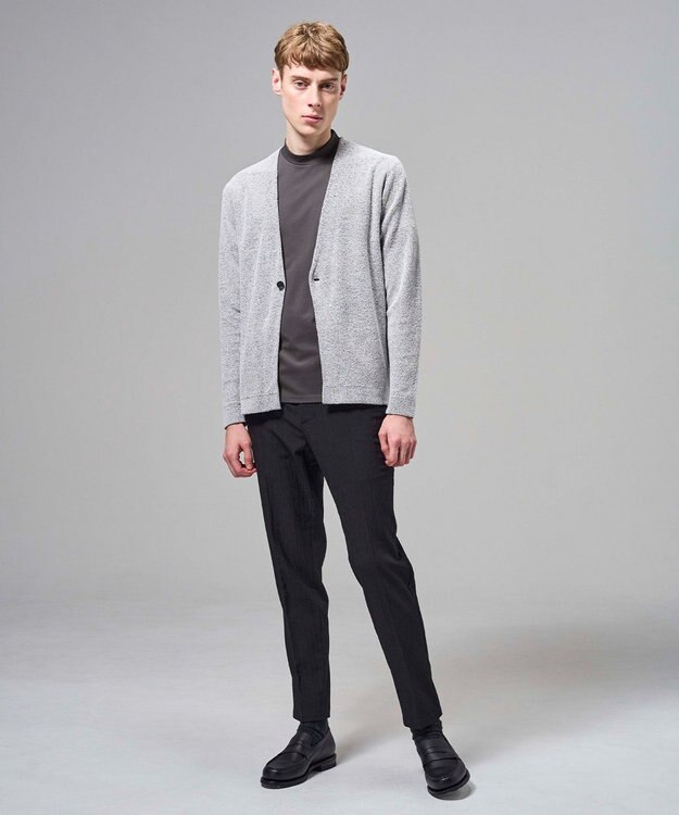 JOSEPH HOMME 【新色追加】ハイゲージベアスムース　モックネックＴシャツ グレー系