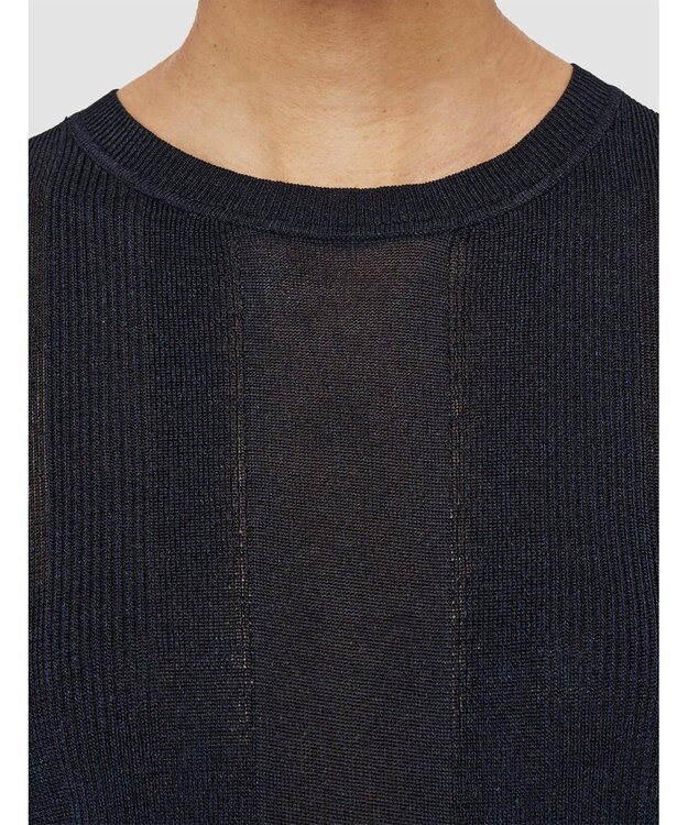 JOSEPH クリスピーレーヨン　ショートスリーブニット Navy