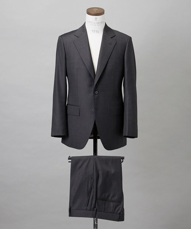 GOTAIRIKU 【Loro Piana Fabric】365 通年スーツ(グレー×格子) グレー系8