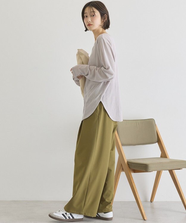 AMERICAN HOLIC ラウンドカットシアープルオーバー Gray Beige