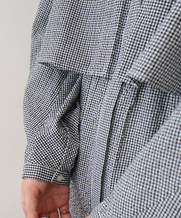 AMERICAN HOLIC サッカーティアードロングブラウス Gingham Check