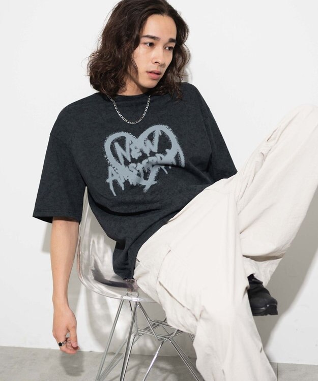 WEGO 【ユニセックス着用ITEM】スノーダイグラフィックT ブラック