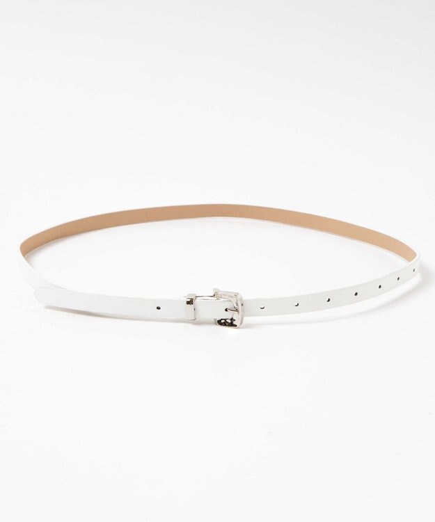WEGO Lデザインバックル細ベルト ホワイト