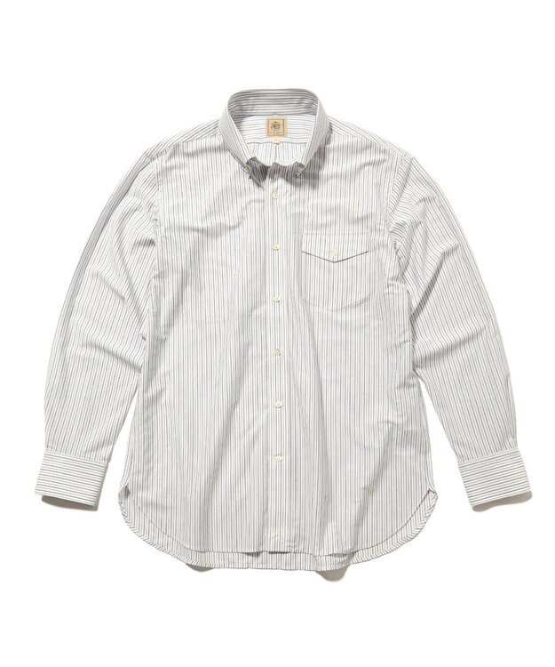 J.PRESS MEN 【KANEMASA JERSEY】ストライプボタンダウン シャツ ホワイト系1