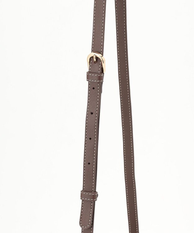 LA BAGAGERIE グリッドキルティングショルダー グレージュ