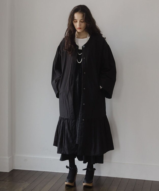 Green Parks ■ＥＳＣＡＲ　パディングロングコート Black