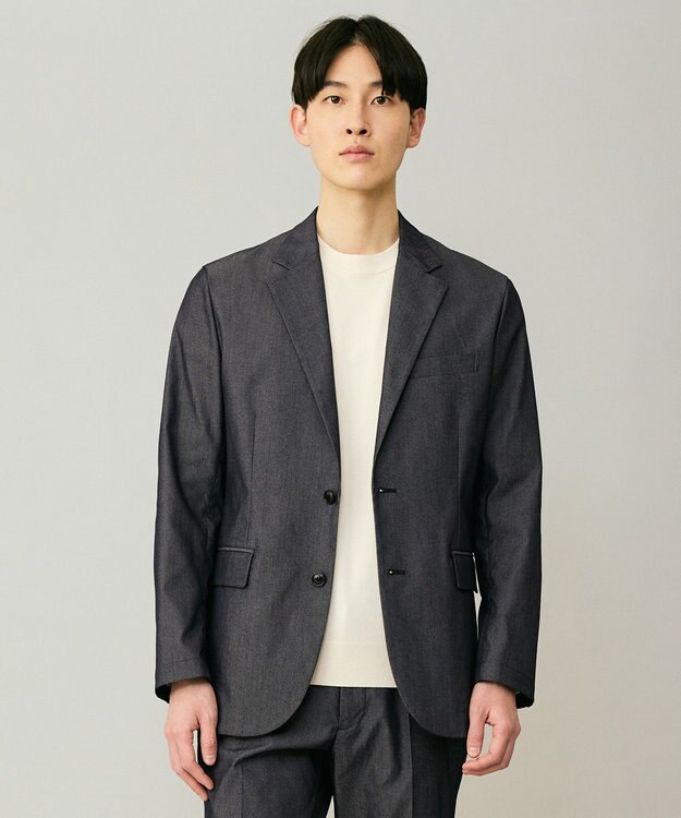 UNFILO MENS 【ストレッチ】イージーケアクリアデニム 機能美ジャケット インディゴ