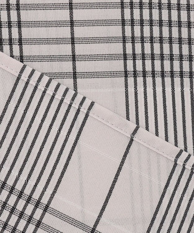 J.PRESS LADIES 【洗える】ドライタッチドビーチェック ブラウス ライトグレー系3