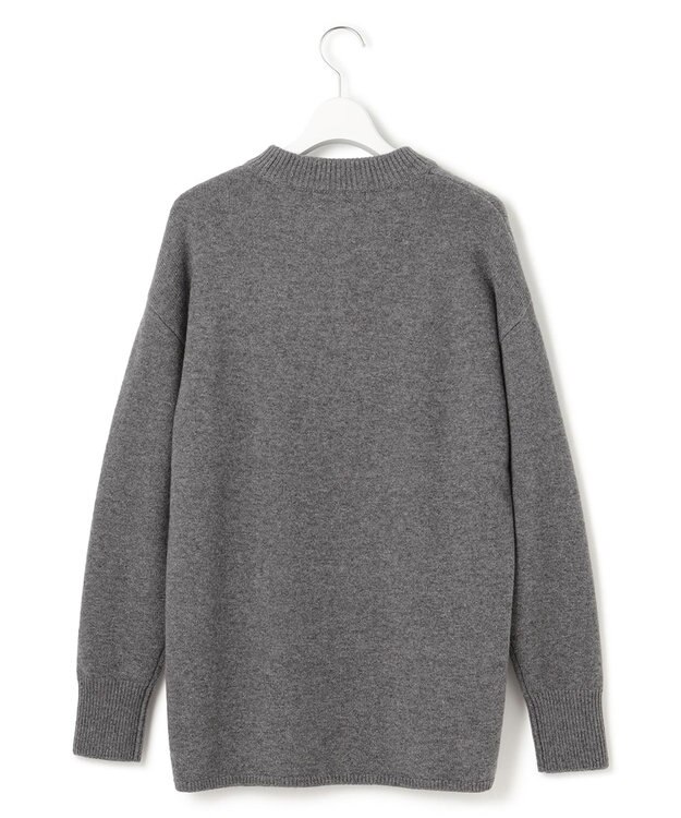 23区 【洗える】ウールカシミヤブレンド チュニック ニット ライトグレー系