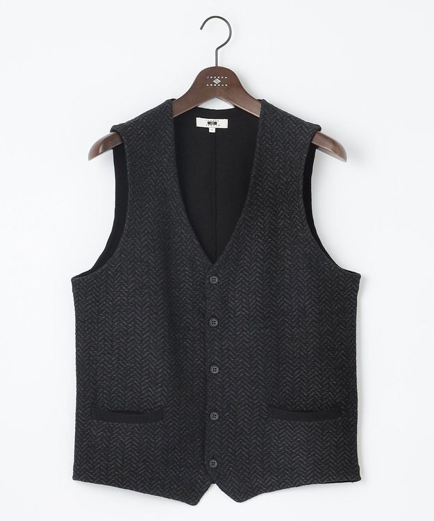JOSEPH ABBOUD 【軽量/イージーケア】 KARL KARL ニット ベスト ブラック系