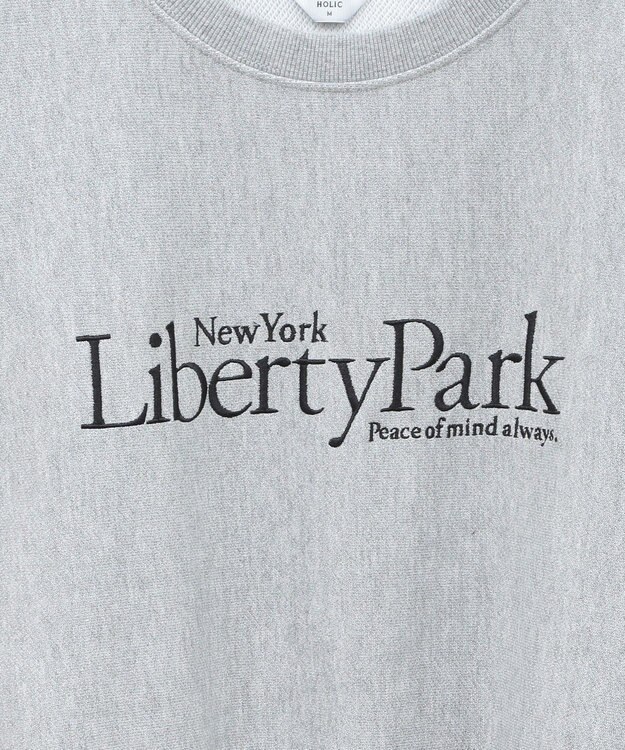 AMERICAN HOLIC Ｌｉｂｅｒｔｙ　Ｐａｒｋ刺繍スウェット2 Light Gray Mixture