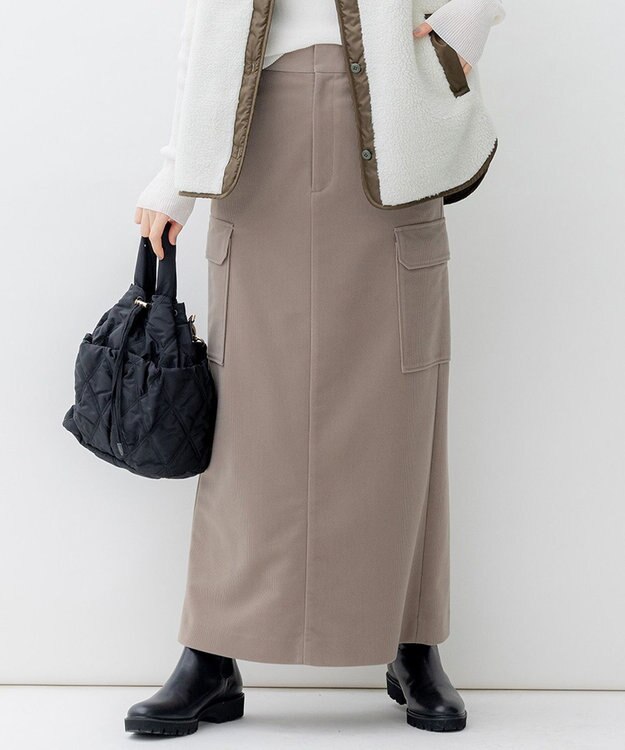 23区 L 【SLOW/一部店舗限定】ライトコーデュロイ スカート ベージュ系