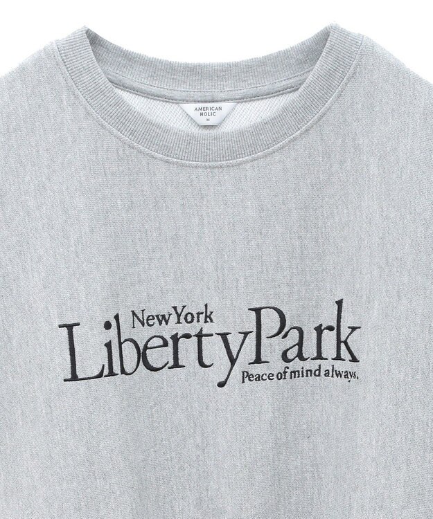 AMERICAN HOLIC Ｌｉｂｅｒｔｙ　Ｐａｒｋ刺繍スウェット2 Light Gray Mixture