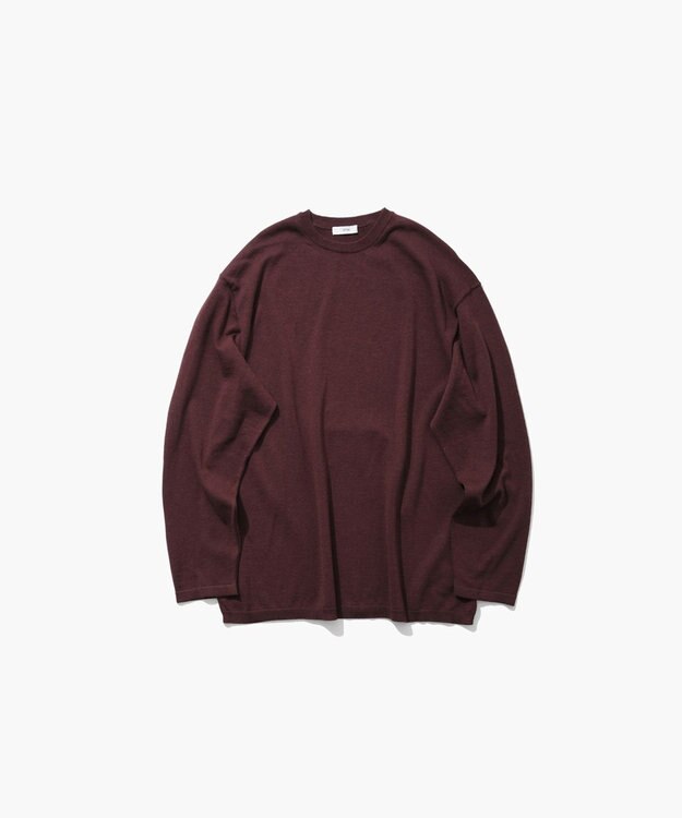 ATON COTTON SILK CASHMERE | クルーネックセーター - UNISEX BURGUNDY