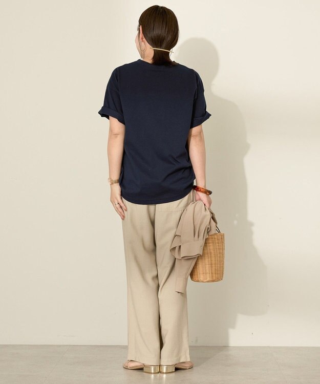 AMERICAN HOLIC カラーロゴTシャツ Navy