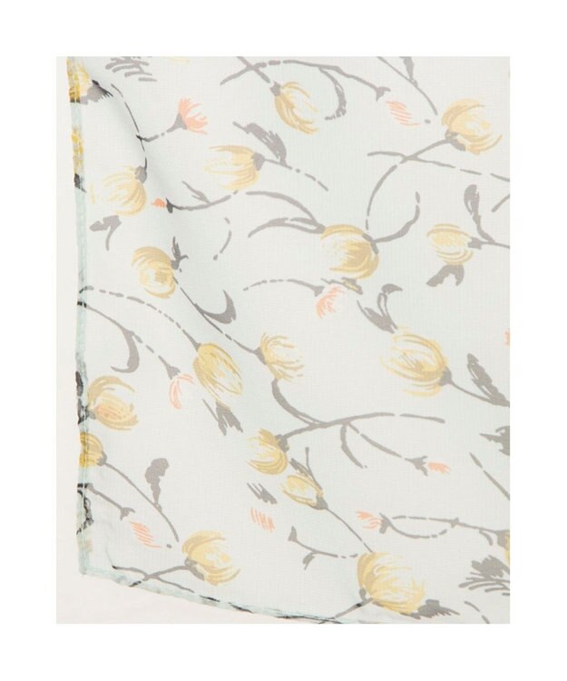 UNBILLION カシュネ cache nez / 花柄シフォンスカーフ サックスブルー