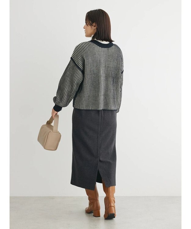 Green Parks 圧縮ポンチＩラインスカート Dark Gray