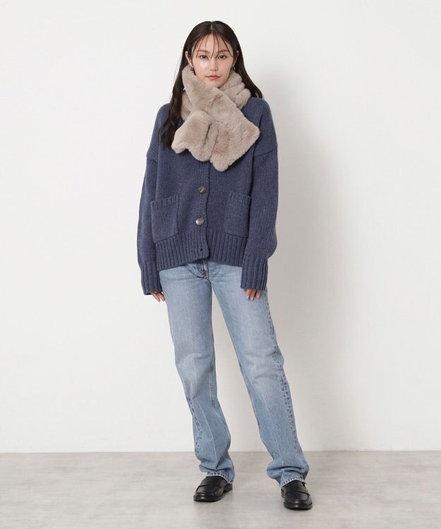 MOONBAT 【FUDGE11月号掲載】PAUL & JOE ACCESSOIRES フェイクファービッグマフラー モカブラウン