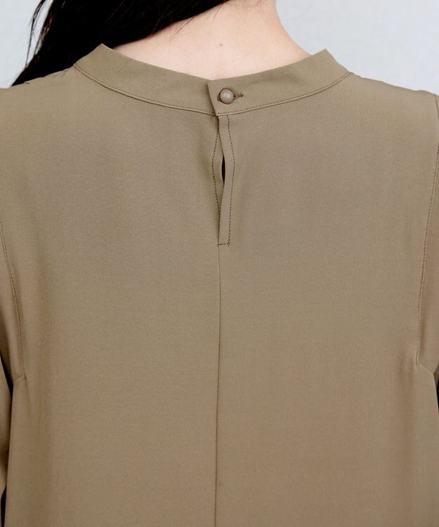 Tiaclasse 【洗える】ボリュームパフスリーブAラインワンピース ベージュ