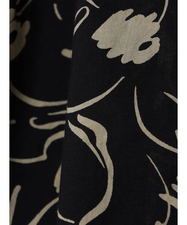 CRAFT STANDARD BOUTIQUE インド綿アソート柄シャツチュニック Black