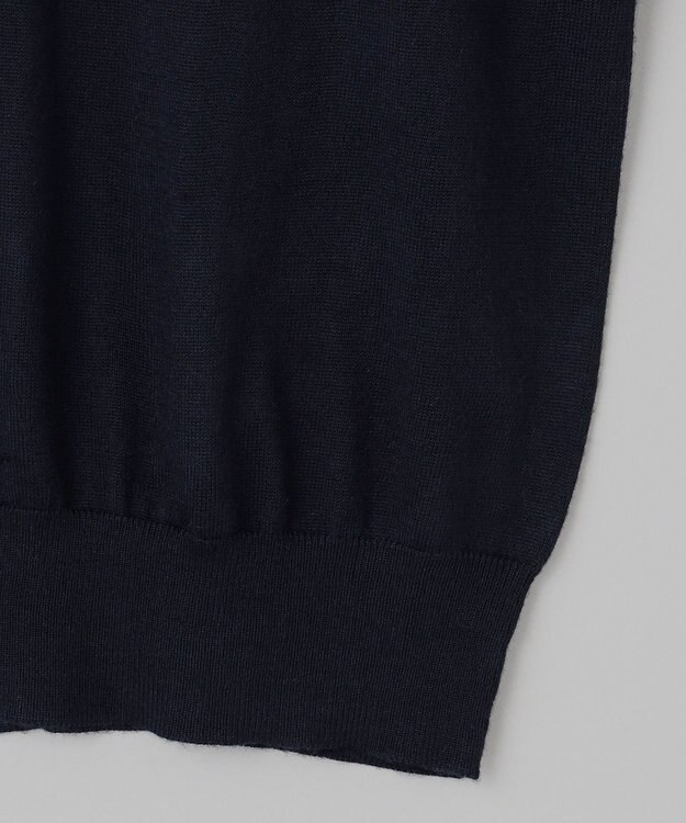 GOTAIRIKU 【ベーシックニット】ハイゲージＶネック ニット ネイビー系