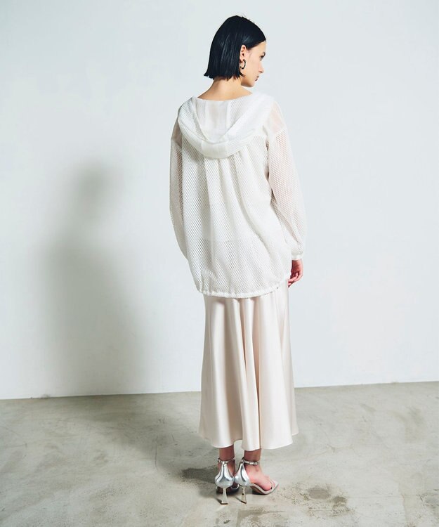 GRACE CONTINENTAL メッシュコンビフーディー ホワイト