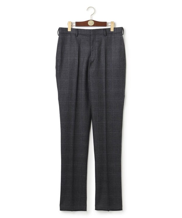 J.PRESS MEN 【ストレッチ / 洗える】トリートメントウールシェードブルーチェック スラックス グレー系4