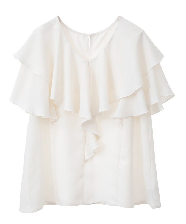 AMERICAN HOLIC イージーケアフリルシャツ Off White