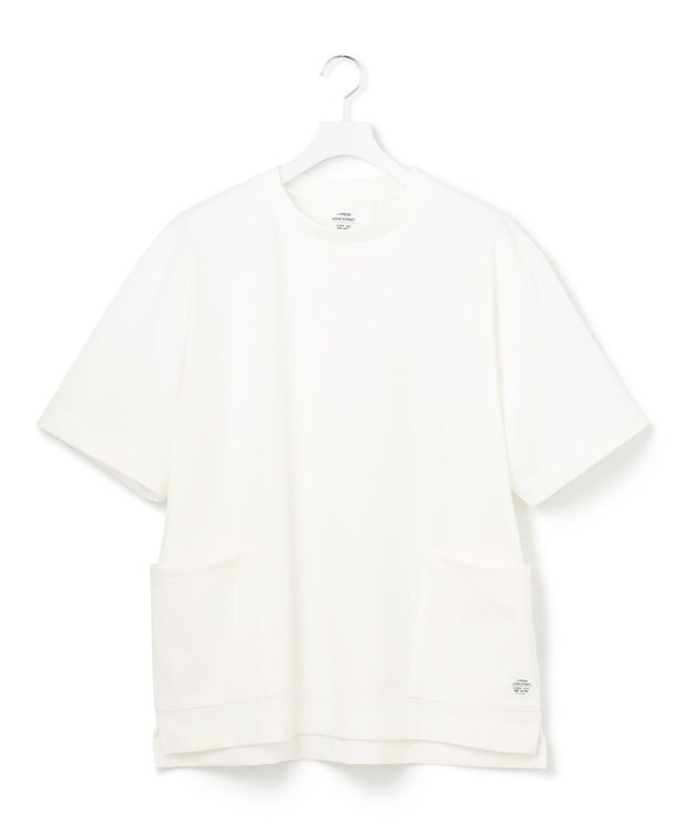 J.PRESS YORK STREET 【UNISEX】ワンポイントプリント Tシャツ ホワイト系