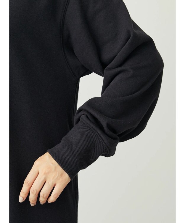 Green Parks ミニ裏毛ワンピース Black