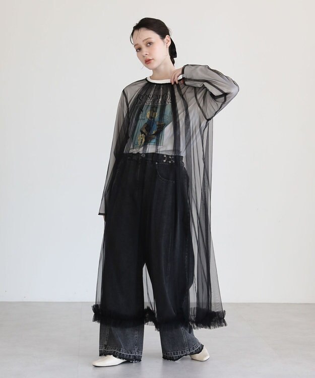 Green Parks ・ＥＬＥＮＣＡＲＥ　ＤＵＥ　チュールワンピース Black